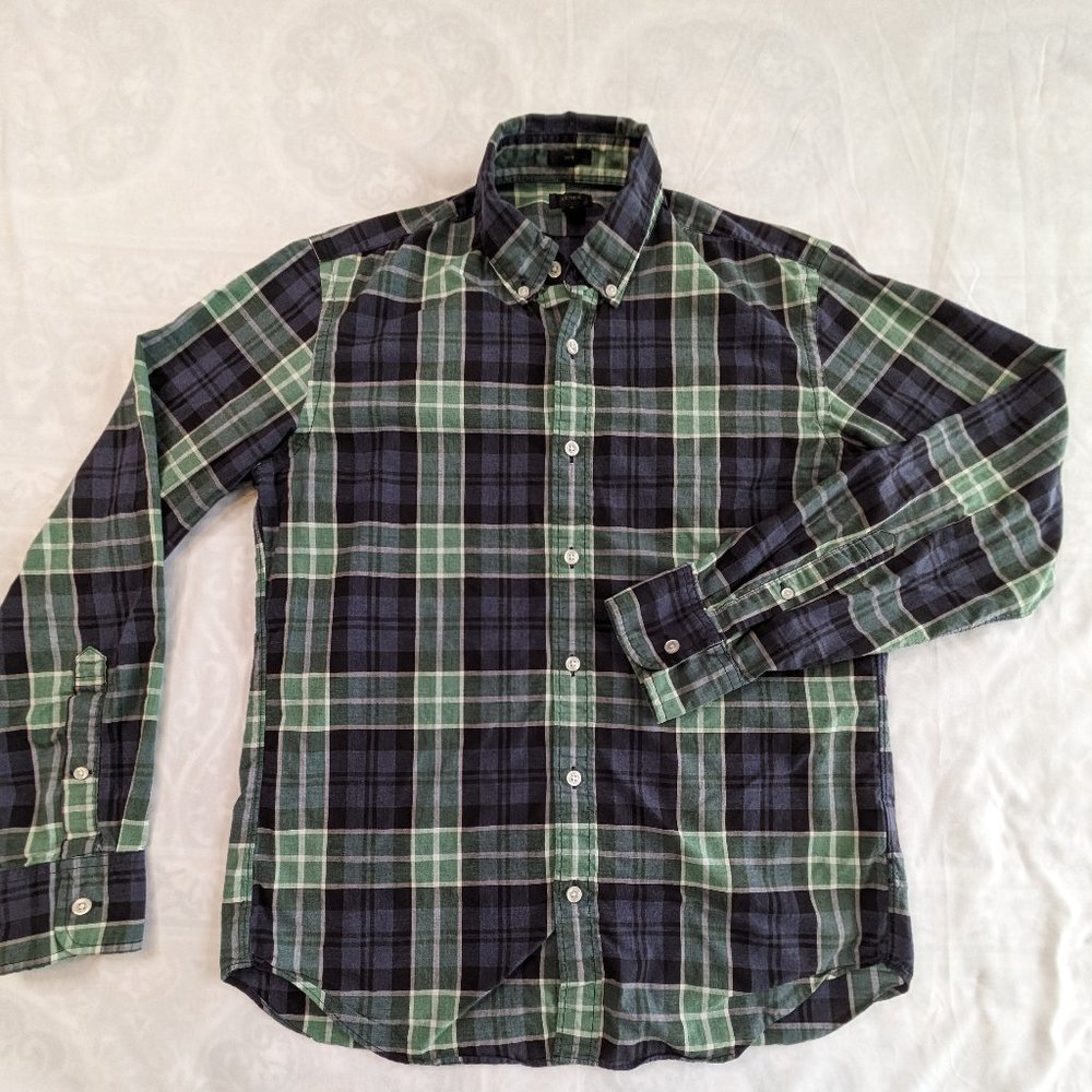 J. Crew slim plaid casual button down shirt